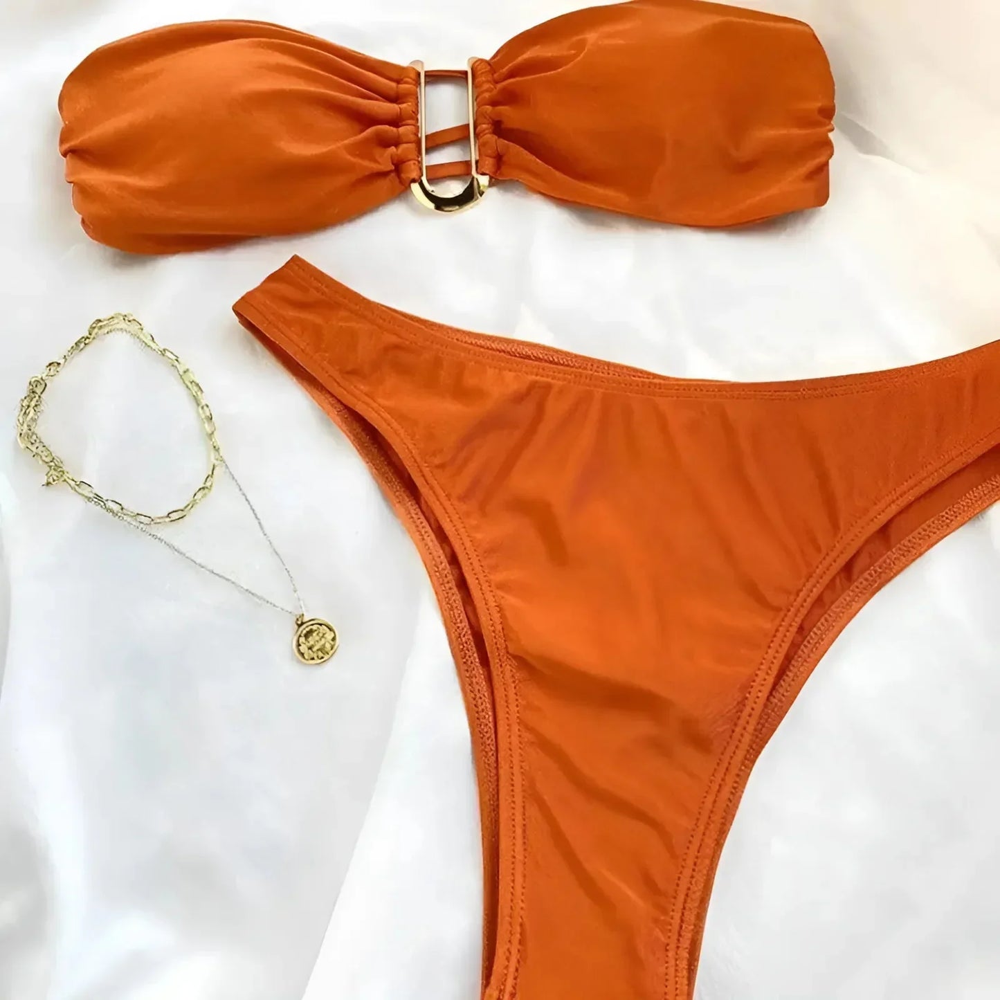 Zweiteiliges Bandeau-Bikini-Set