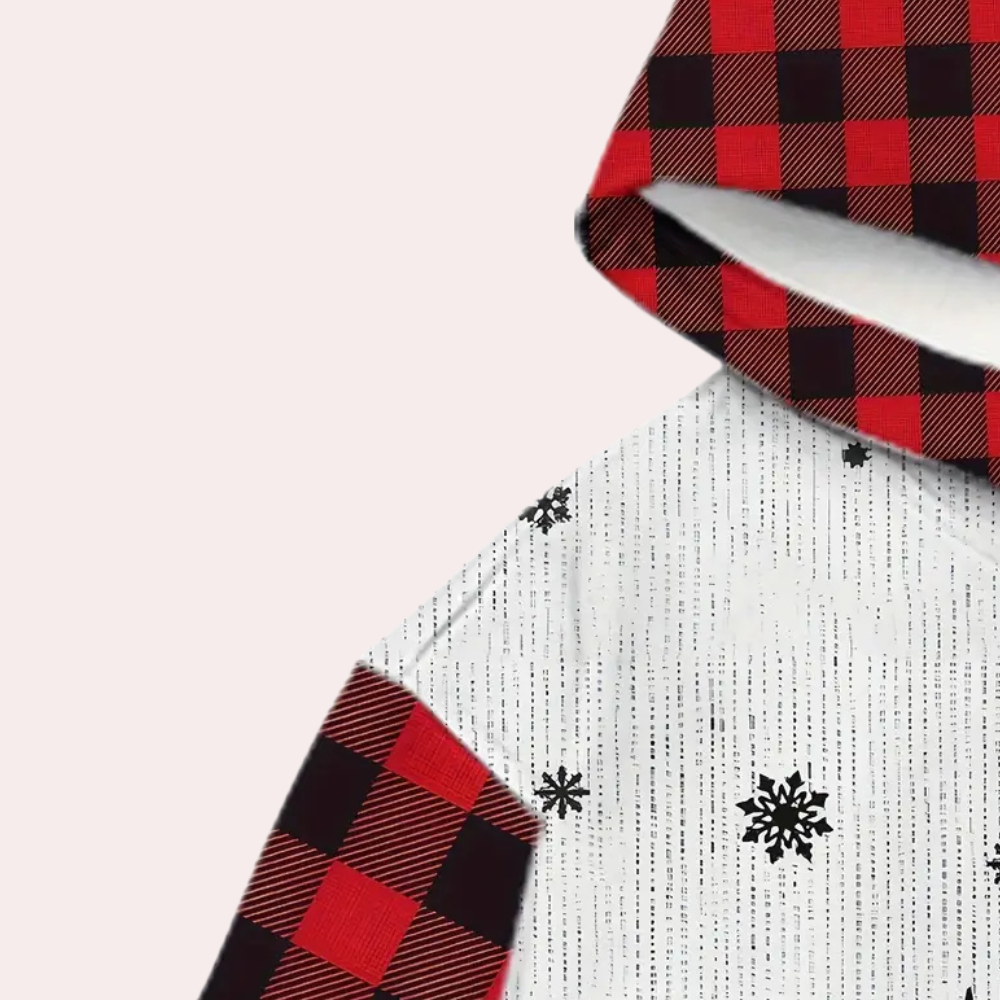 WW | Weihnachts Karierter Kapuzenpulli Für Männer