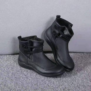 Damen Schneestiefel Wasserdicht Leder Orthopädische Schuhe