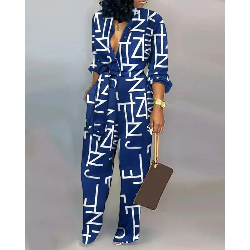 Merche im Business Stil mit Patchwork Muster und Gürtel