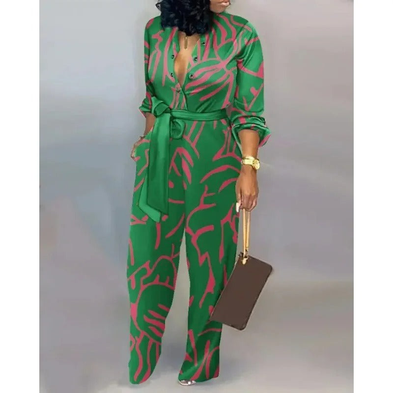 Merche im Business Stil mit Patchwork Muster und Gürtel