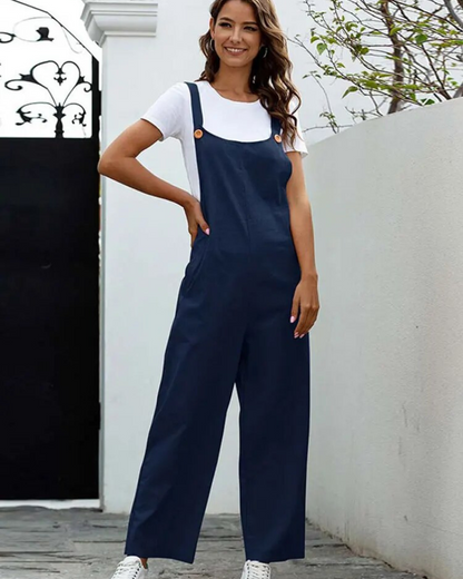WW | Weiß Latzhose Damen Lässig