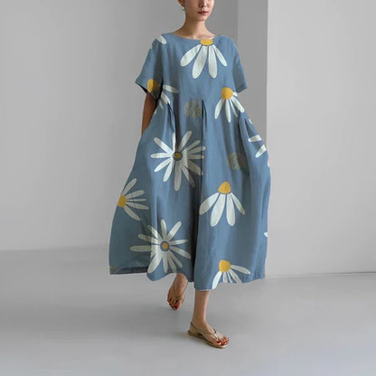Boho-Blumenkleid - Weites Kleid